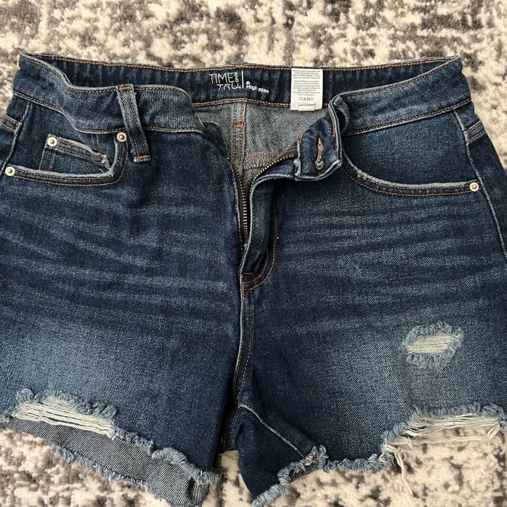 Time and Tru high waisted denim shorts - size 8